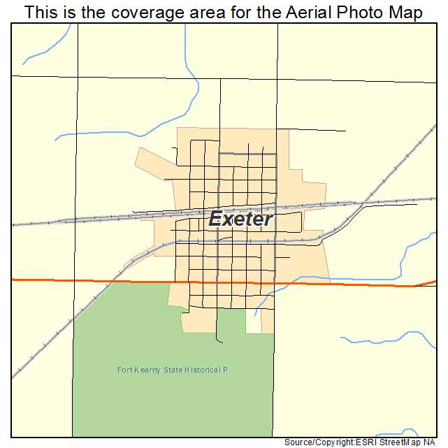 Exeter, NE location map 