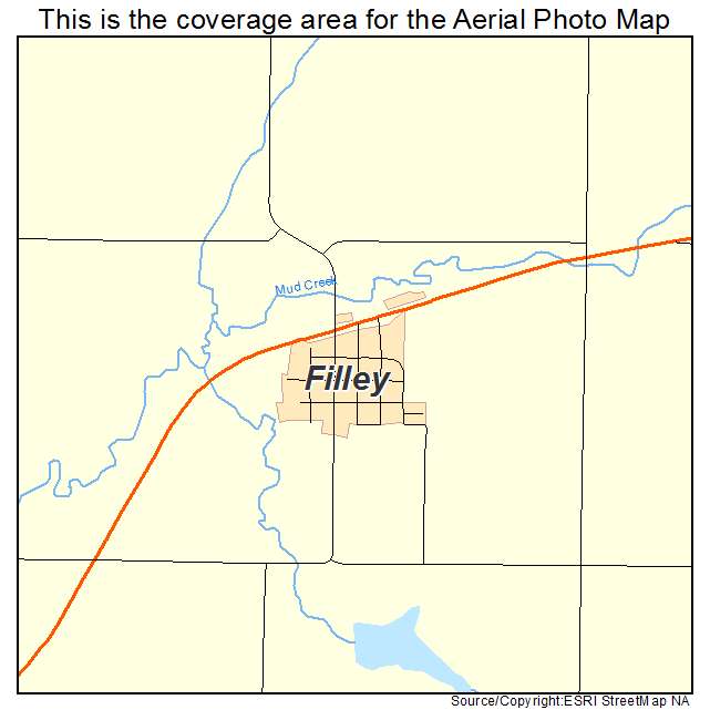 Filley, NE location map 