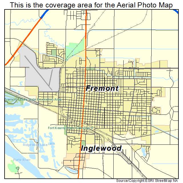 Fremont, NE location map 