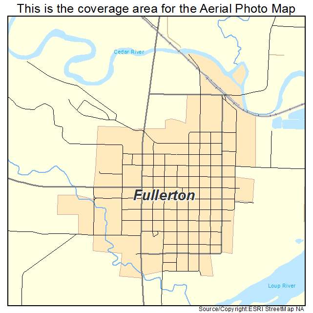Fullerton, NE location map 