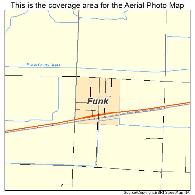 Funk, NE location map 