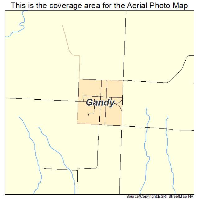Gandy, NE location map 