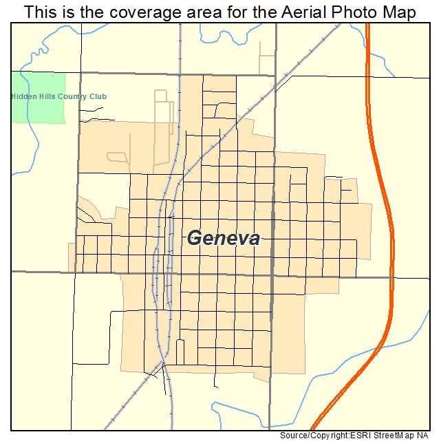 Geneva, NE location map 