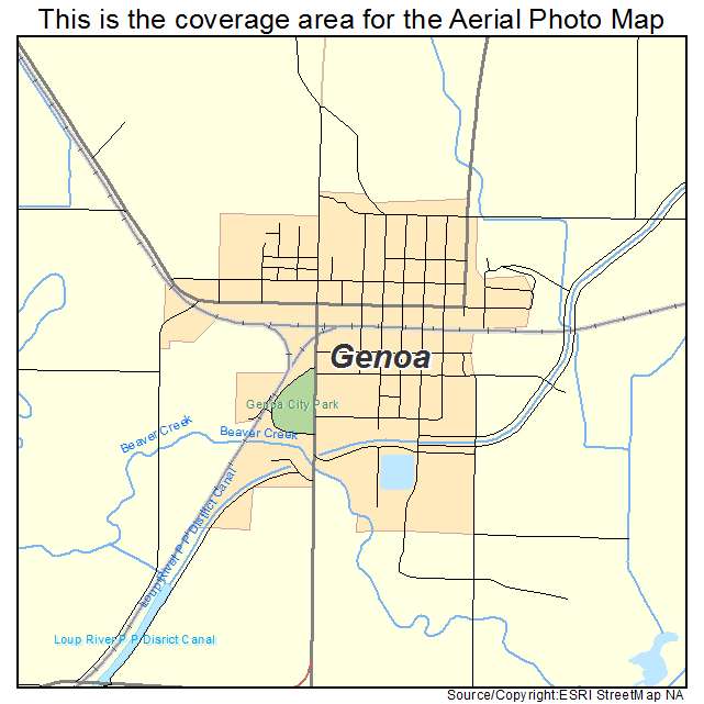 Genoa, NE location map 