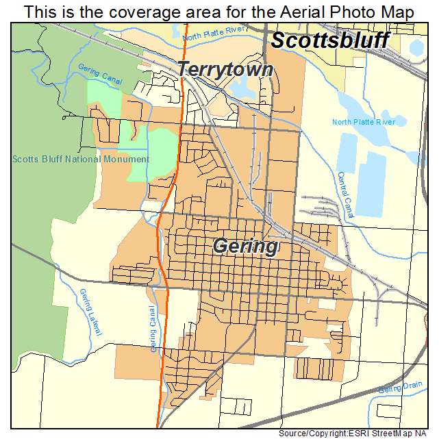 Gering, NE location map 