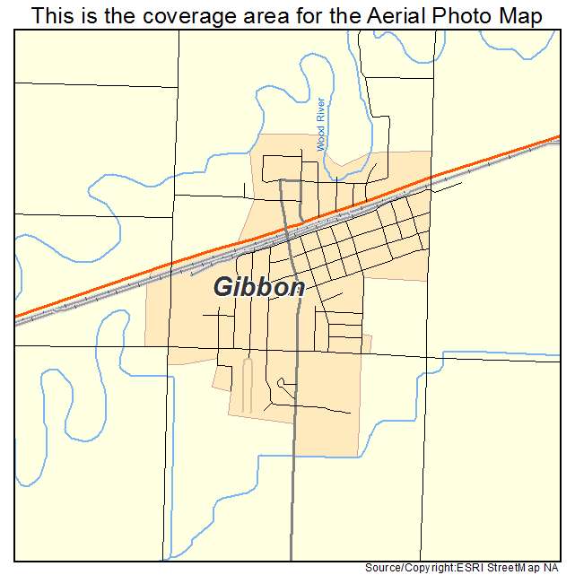 Gibbon, NE location map 