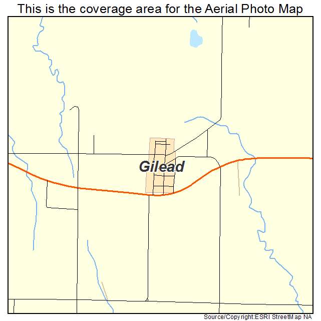 Gilead, NE location map 