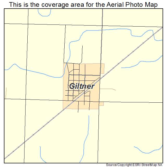 Giltner, NE location map 