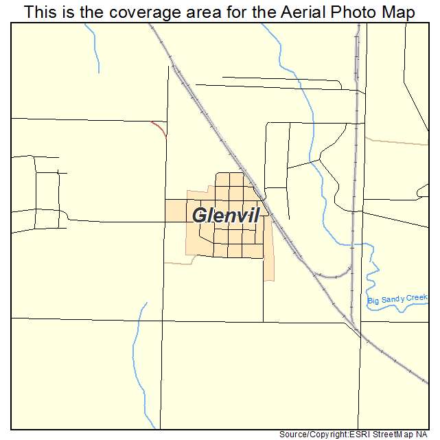 Glenvil, NE location map 