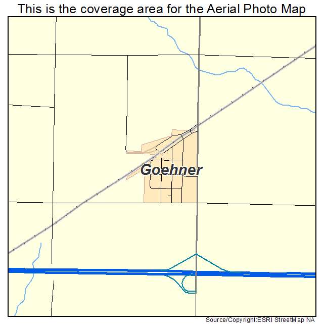 Goehner, NE location map 