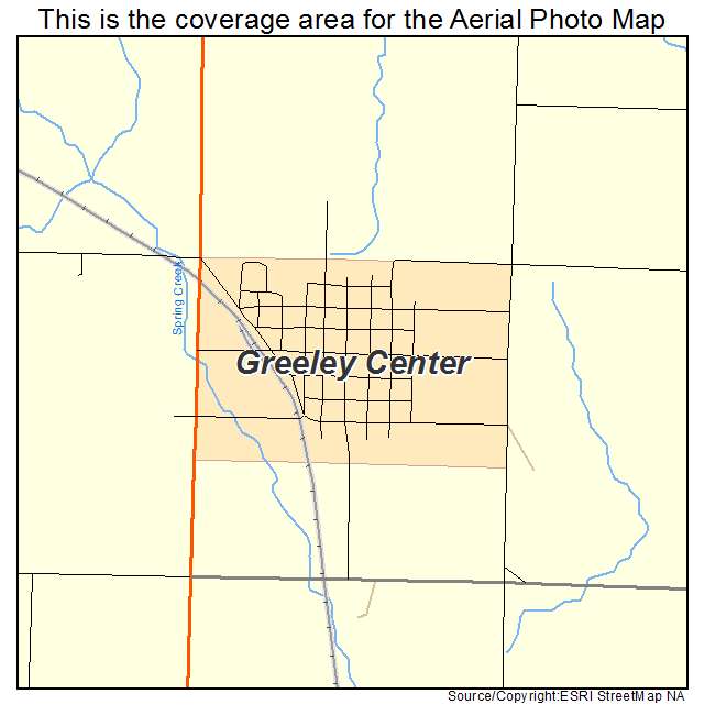Greeley Center, NE location map 