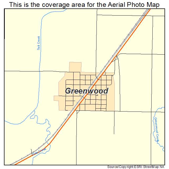 Greenwood, NE location map 