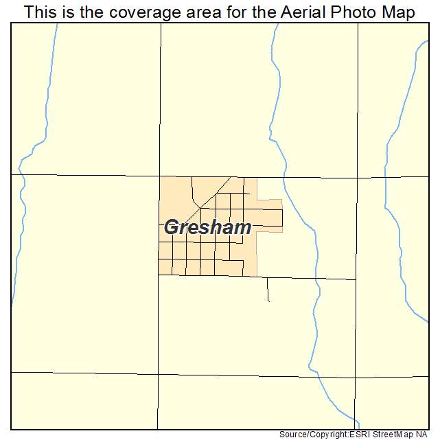 Gresham, NE location map 