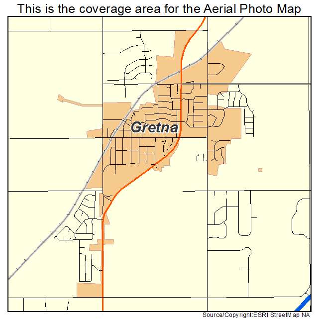 Gretna, NE location map 
