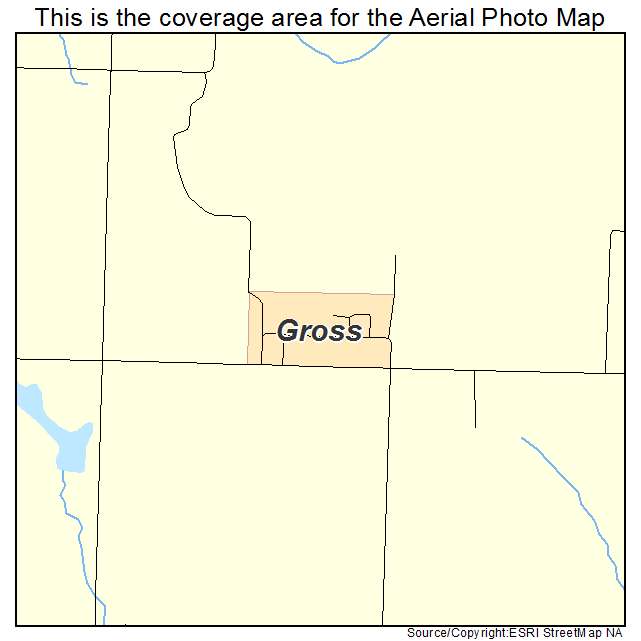 Gross, NE location map 