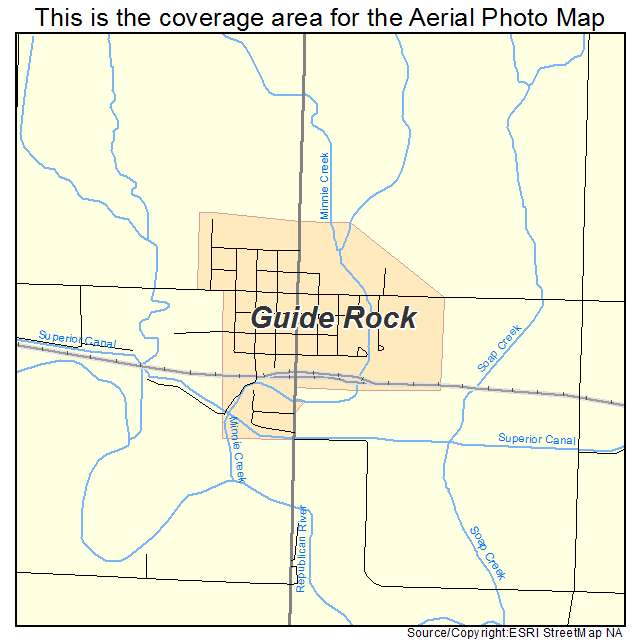 Guide Rock, NE location map 