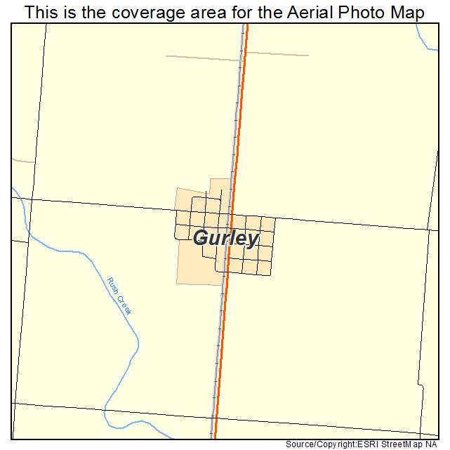Gurley, NE location map 