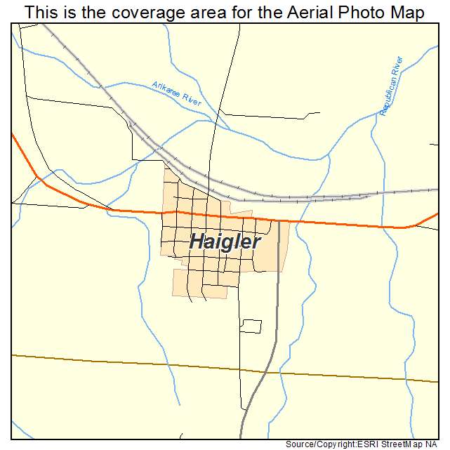 Haigler, NE location map 