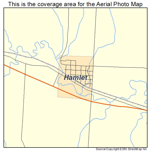 Hamlet, NE location map 