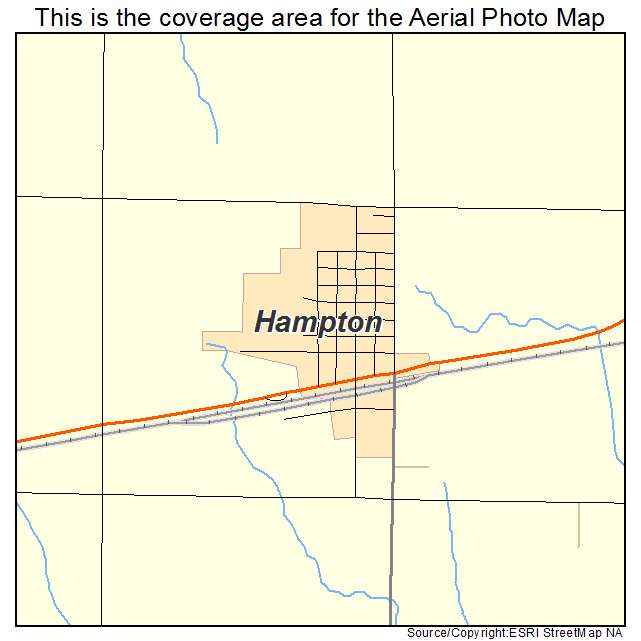 Hampton, NE location map 