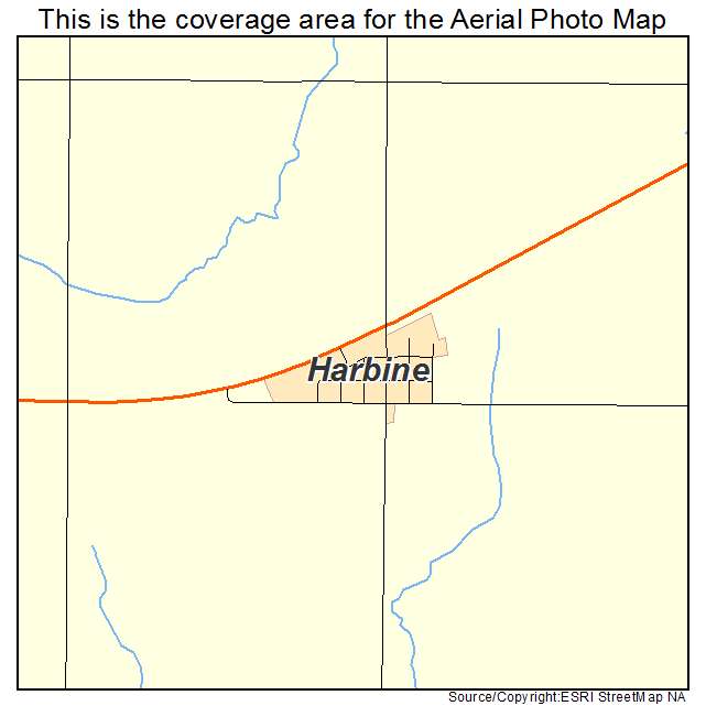 Harbine, NE location map 