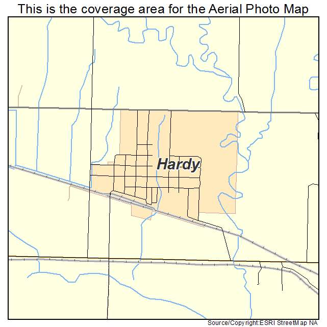 Hardy, NE location map 