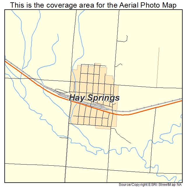Hay Springs, NE location map 