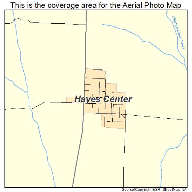 Hayes Center, NE location map 