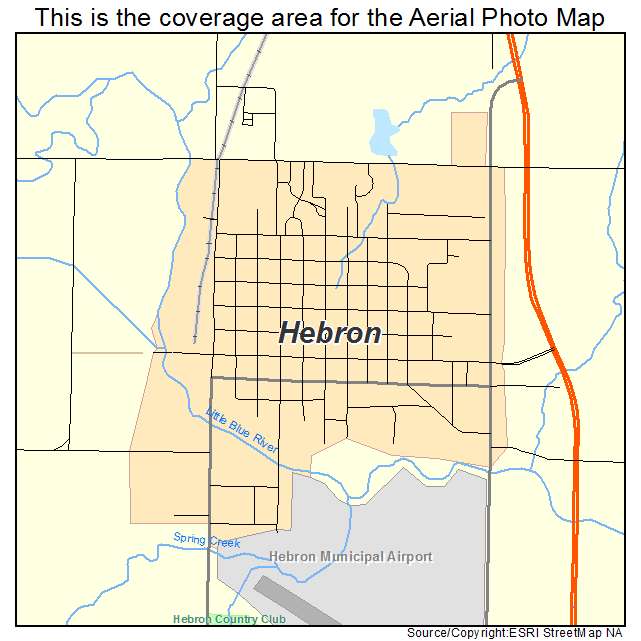 Hebron, NE location map 