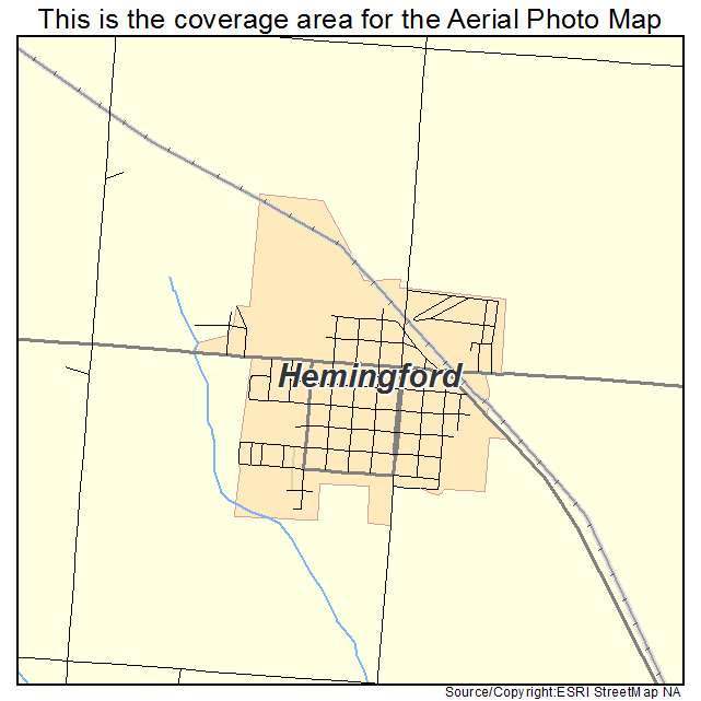 Hemingford, NE location map 