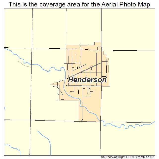 Henderson, NE location map 