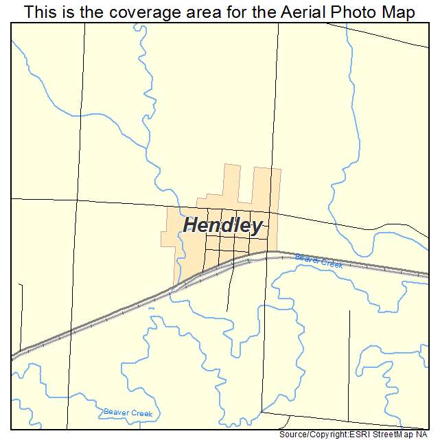 Hendley, NE location map 