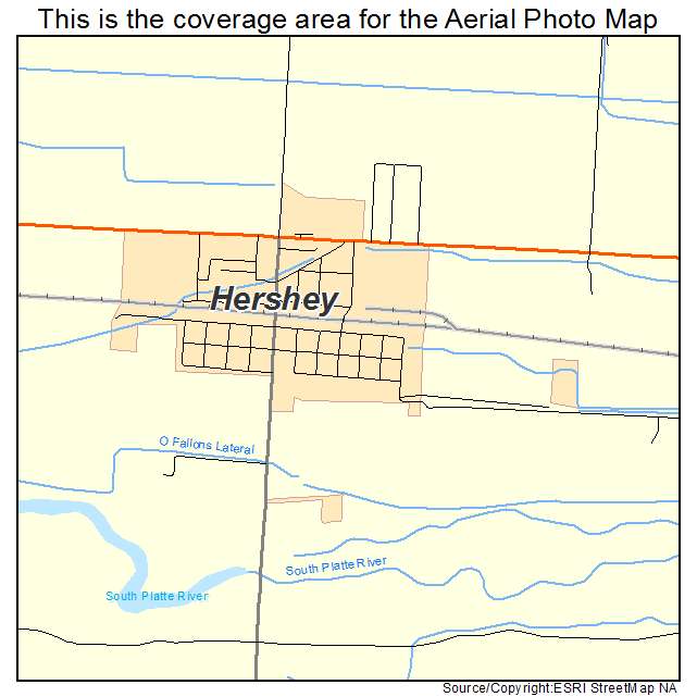 Hershey, NE location map 