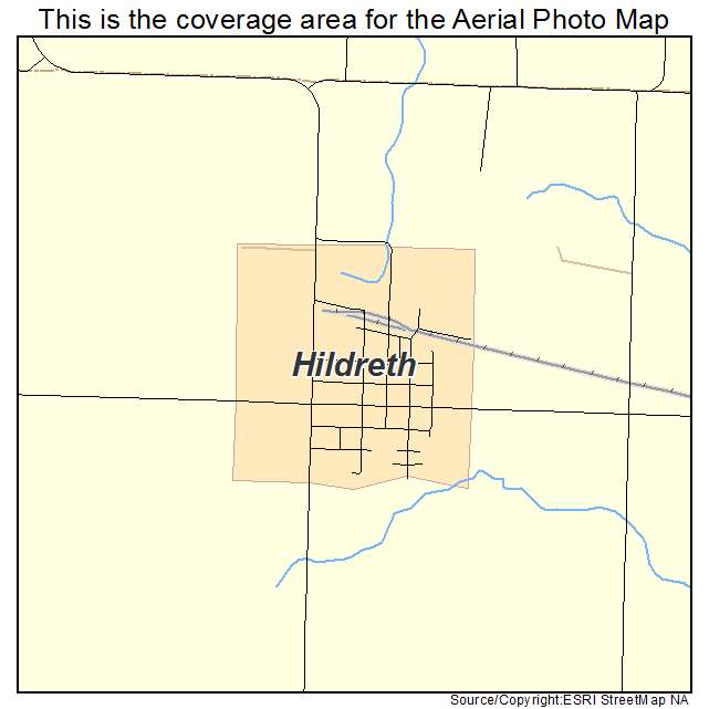 Hildreth, NE location map 