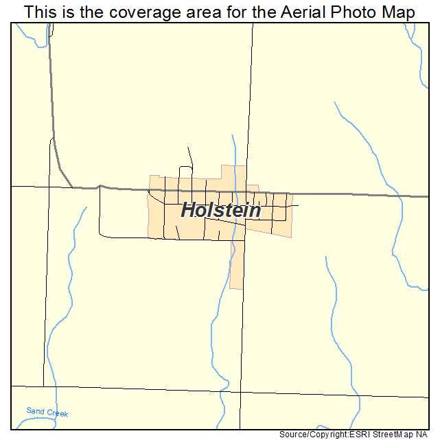 Holstein, NE location map 