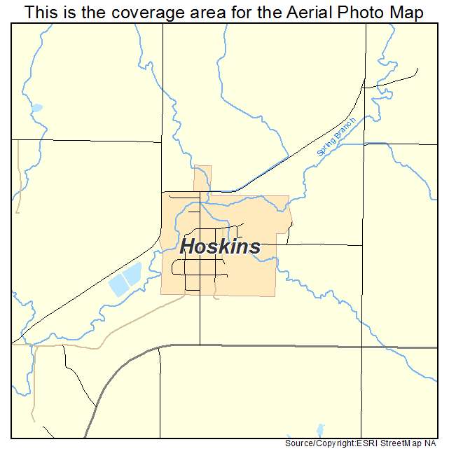 Hoskins, NE location map 