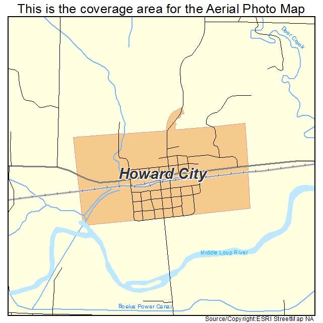 Howard City, NE location map 