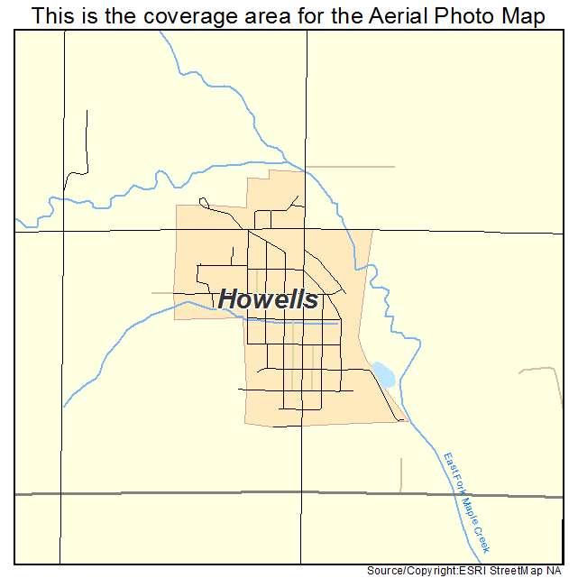 Howells, NE location map 