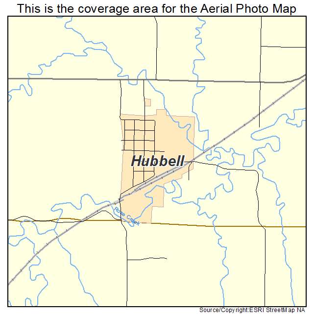 Hubbell, NE location map 