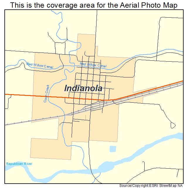 Indianola, NE location map 