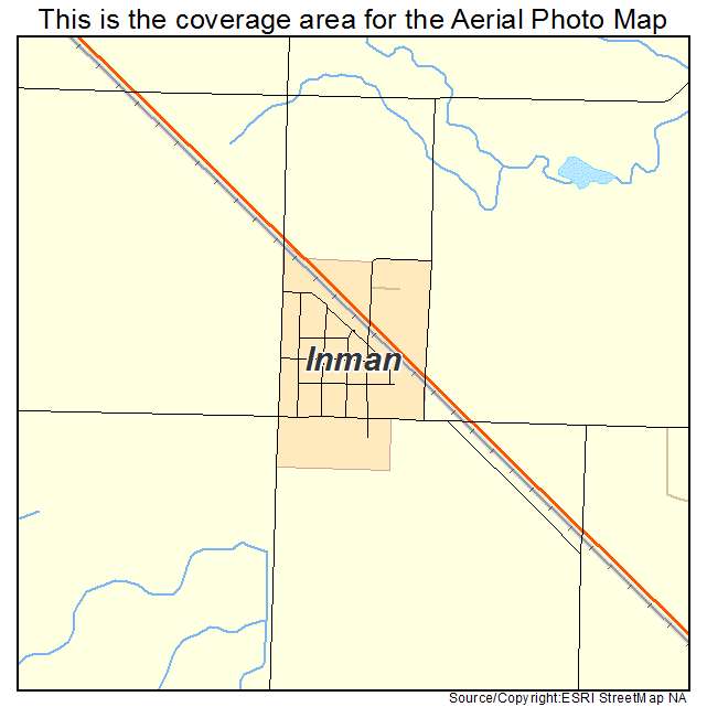 Inman, NE location map 
