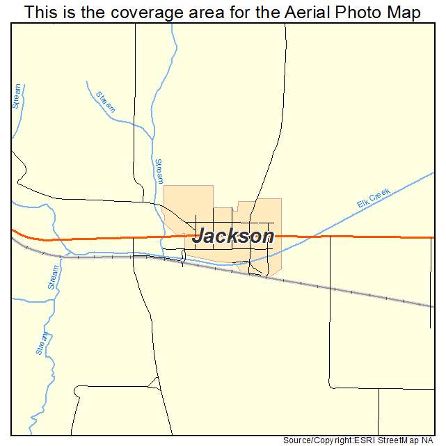 Jackson, NE location map 