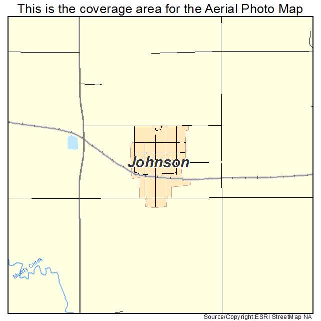 Johnson, NE location map 