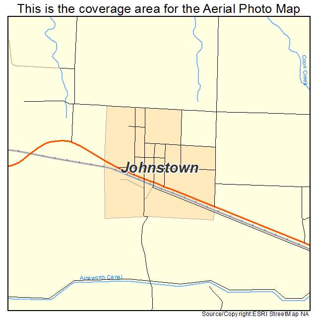 Johnstown, NE location map 