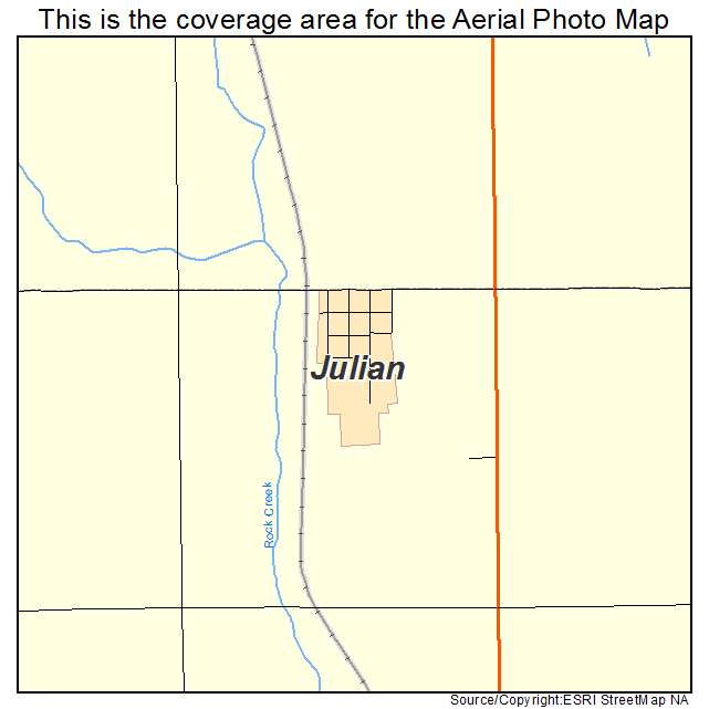 Julian, NE location map 