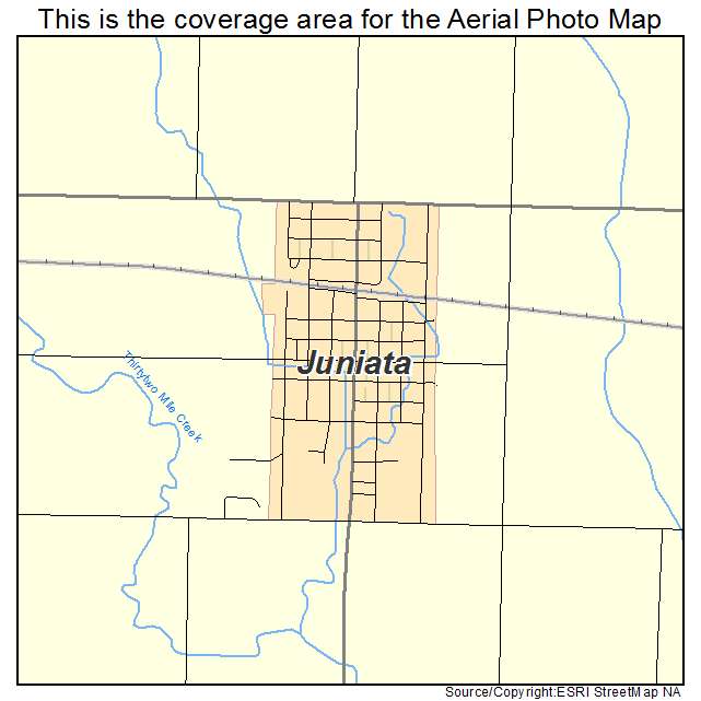 Juniata, NE location map 