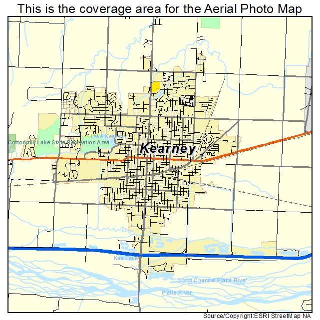 Kearney, NE location map 