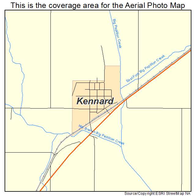Kennard, NE location map 