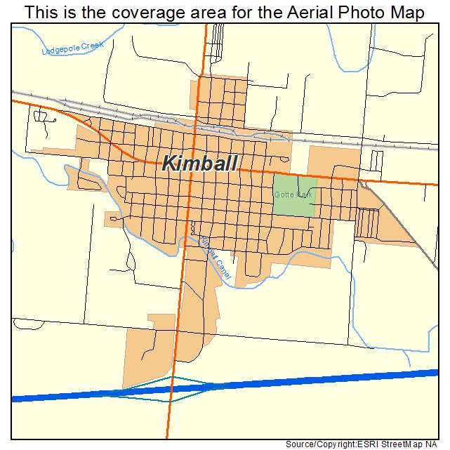 Kimball, NE location map 