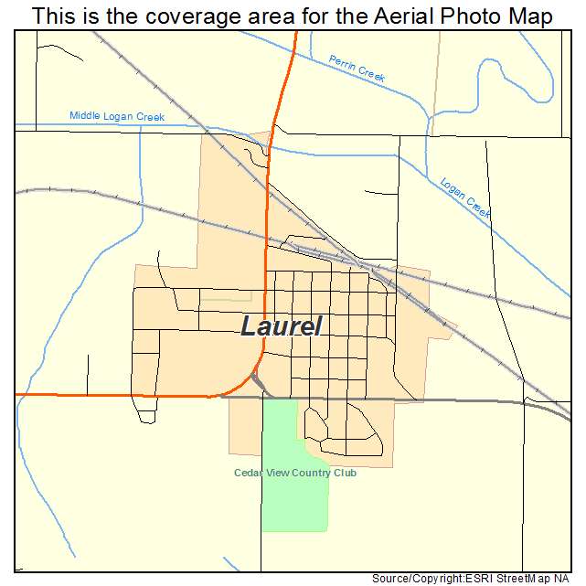 Laurel, NE location map 